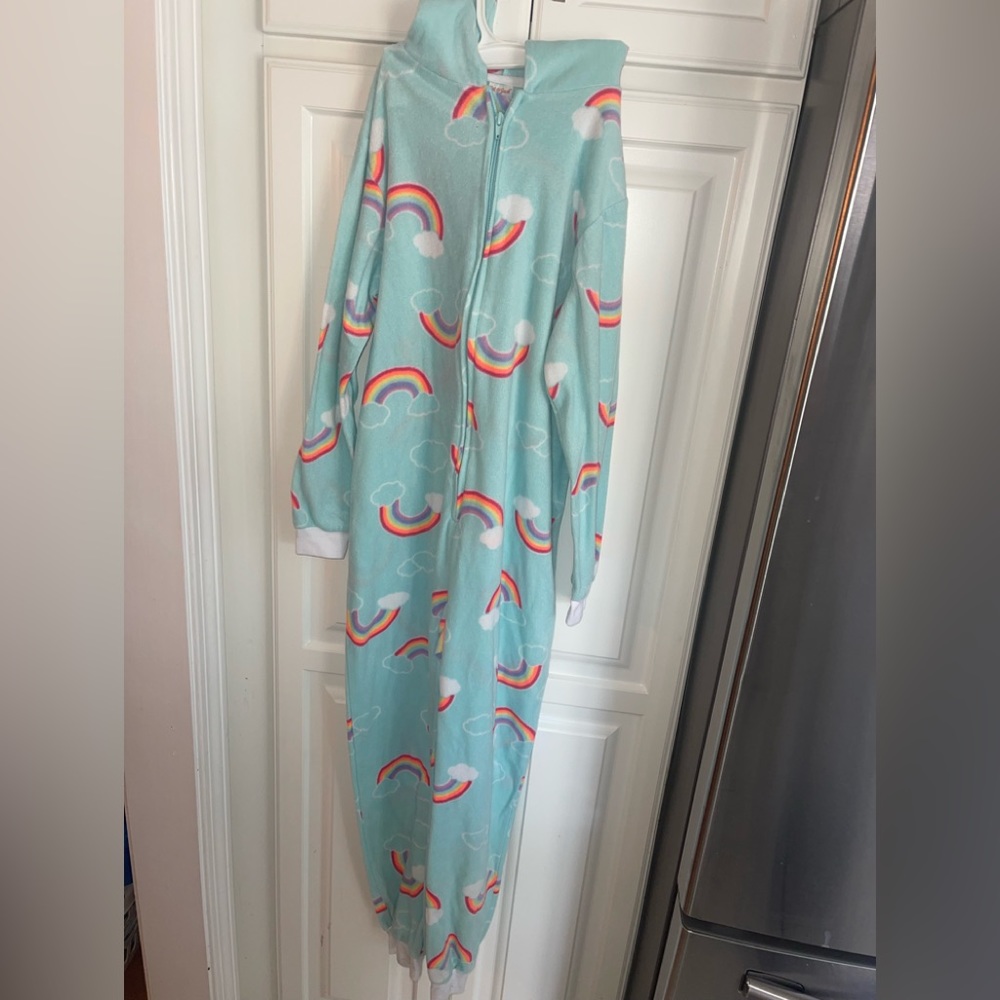 Cat & Jack Girls Unicorn One Piece Fleece Pajama L 10/12